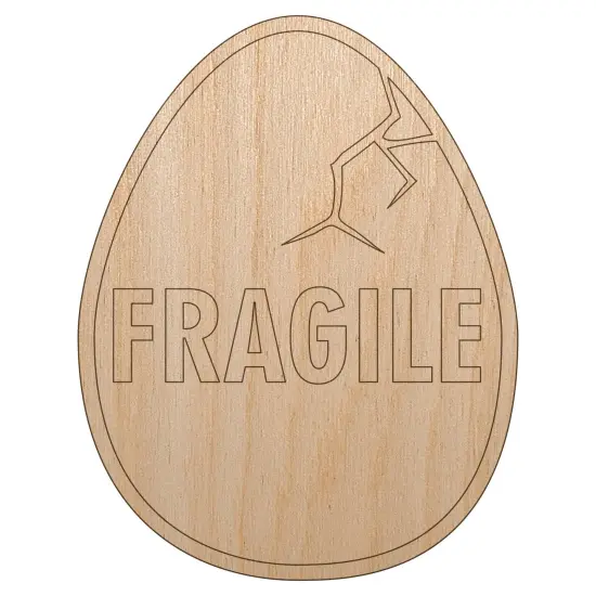 Fragile Cracked Chicken Egg Unfinished Wood Shape Piece Cutout for DIY Craft Projects {2}