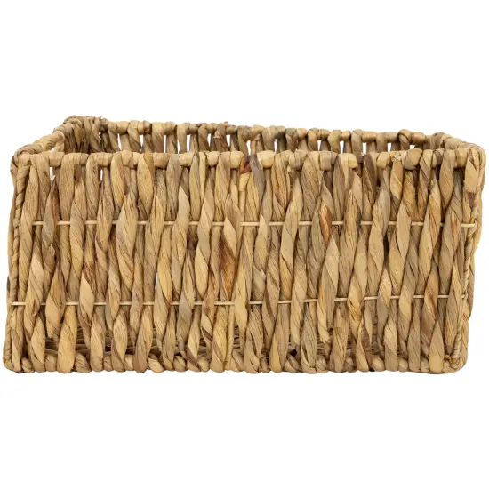 Northlight Set of 3 Brown Water Hyacinth Woven Storage Baskets With Built-in Handles 15.75" {5}