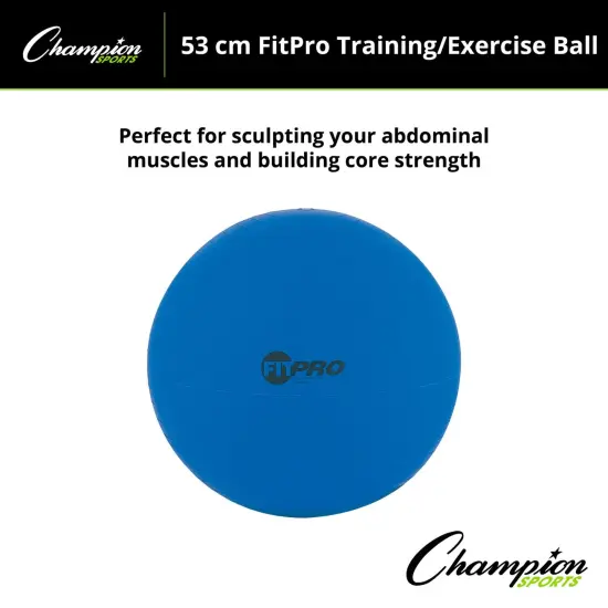 FitPro Training & Exercise Ball, 53cm, Blue {2}