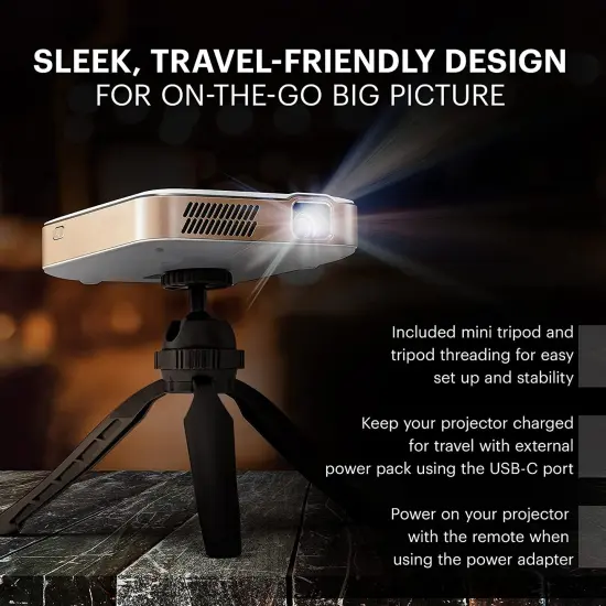 Kodak Luma 400 Portable Pico Smart Projector, 720p Projector with WiFi And Bluetooth {2}