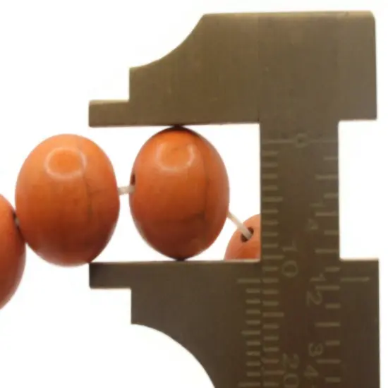 32 12mm Round Dyed Orange Synthetic Turquoise Stone Beads {6}