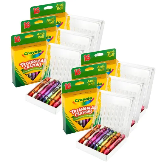 Triangular Crayons, 16 Per Box, 6 Boxes {1}
