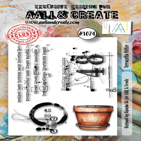 AALL And Create A7 Photopolymer Clear Stamp Set-Terracotta Potter {1}