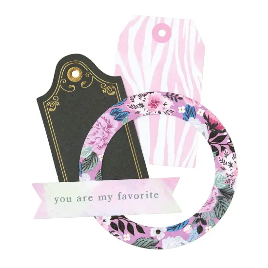 American Crafts Dreamer Ephemera Die-Cuts 57/Pkg-Journaling, Gold Foil {4}