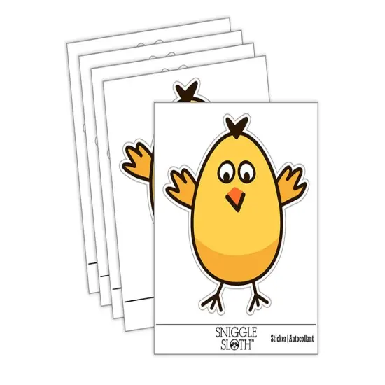 Wary Chicken Waterproof Vinyl Phone Tablet Laptop Water Bottle Sticker Set - 5 Pack {1}