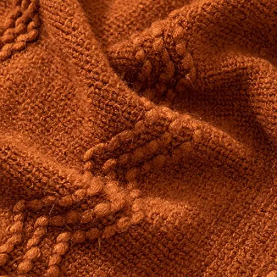 BATTILO HOME Caramel Throw Blanket for Couch, Orange Red Throw Blanket for Bed, Fall Decor Rust Red Fall Throw Blanket, 50"x60" {3}