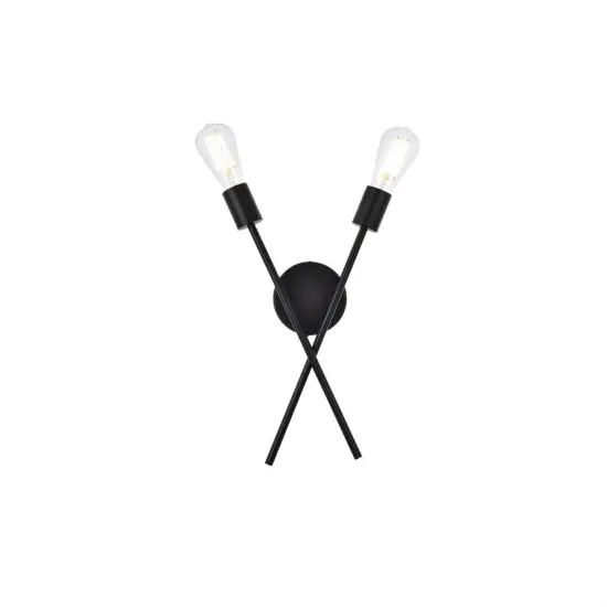 Armin 2 lights wall sconce in black {1}