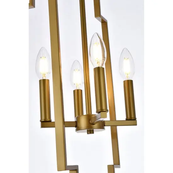 Rosenfeld 4 lights pendant in brass {5}