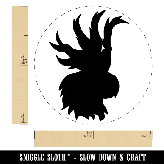 Parrot Head Bird Solid Rubber Stamp for Stamping Crafting Planners {1}