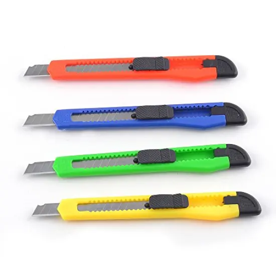eZthings Heavy Duty Box Cutters Openers Utility Knives with Snap Off Blades Variety Knife Set {6}
