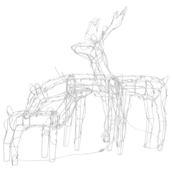 3 Piece Christmas Light Display Reindeers with 229 LEDs Multicolour {5}