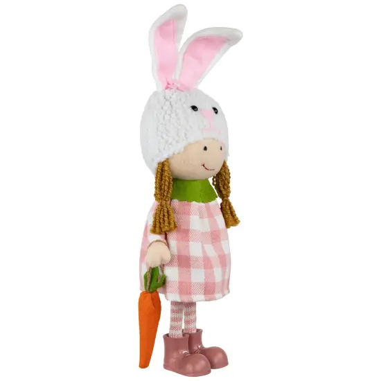 Northlight Girl in Bunny Hat Standing Easter Figurine - 13" - Pink and White {5}