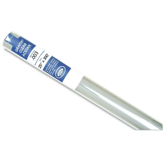Grafix Clear Acetate - 25" x .003", Roll {1}