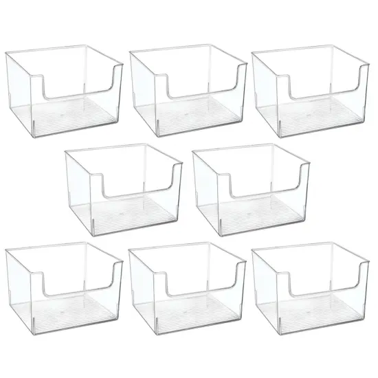 mDesign Household Plastic Storage Organizer Bin with Open Front {4}