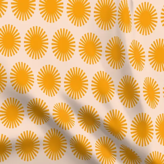 Various Fabrics by the Yard or Fat Quarter Summer Sun Orange Blush Sunny Graphic Medium Scale Custom Printed Fabric by Spoonflower {5}