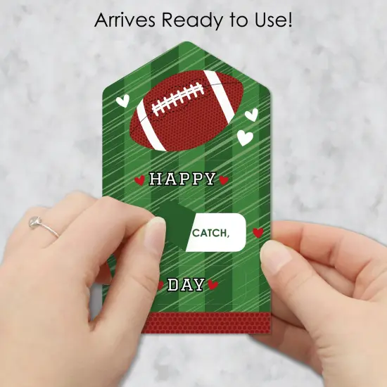 Big Dot of Happiness End Zone - Football - Cards for Kids - Happy Valentine's Day Pull Tabs - Set of 12 {3}