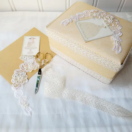 Vintage Oriental Flower Bridal Applique/Patch Ivory {5}