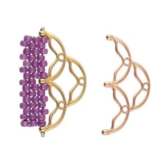 Sitanos III, 8/0 Bead End Rose Gold Plate, 2 pieces {3}