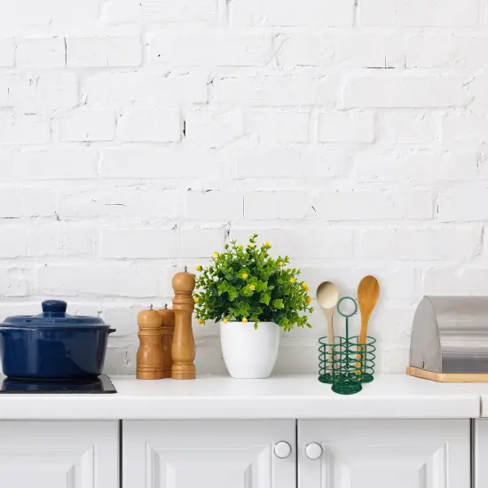 Avon 10" Green 3-Slot Metal Utensil Holder {3}