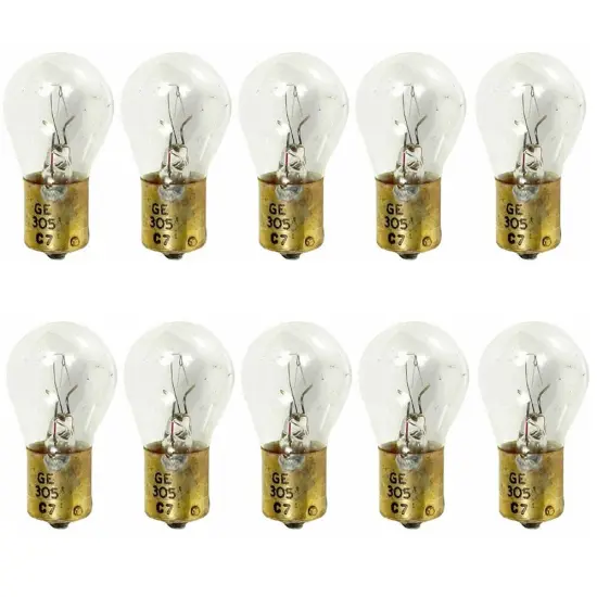 10Pk - GE 305 - 26143 14w S8 28v Low Voltage Aircraft Light bulb {1}