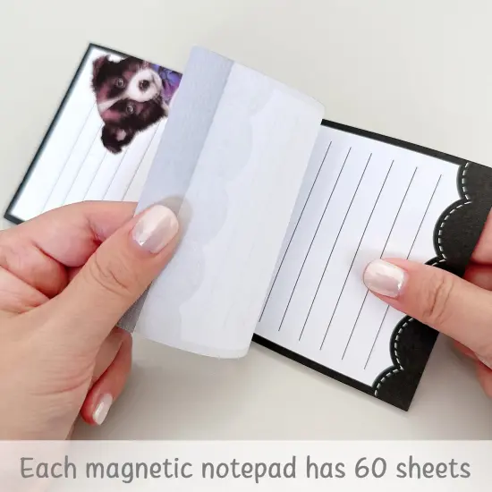 Wrapables Magnetic Notepads for Refrigerator, To-Do lists, Grocery Shopping, Memo, Reminders (Set of 3) Dogs {3}