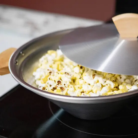 Atom Pop Popcorn Popper - Pop Corn Easily on your Stovetop, Aluminum, Makes 2.5 Quarts {6}