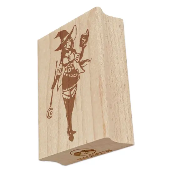 RPG Class Mage Sorcerer Wizard Spell Caster Rectangle Rubber Stamp for Stamping Crafting {2}