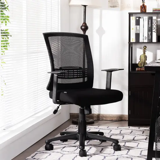 Costway Height Adjustable Mesh Office ChairTask Chairw/Lumbar Support {4}
