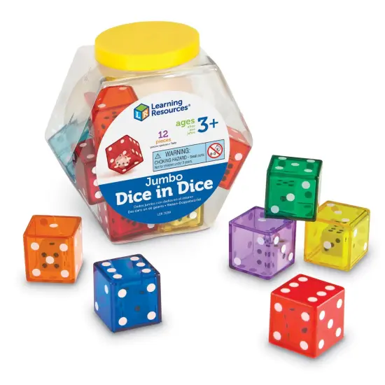 Jumbo Dice in Dice Jumbo Size Set, Pack of 12 {1}