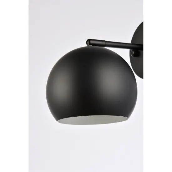 Othello 1 light black wall sconce {6}