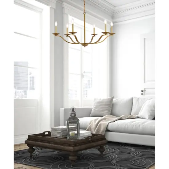 Trey 36 inch pendant in brass {2}
