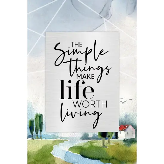 Dexsa The Simple Things Wood Plaque with Easel and Wall Hanger 6"x9" {1}