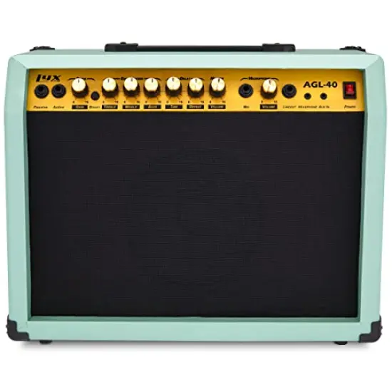 LyxPro Electric Guitar Amp, 40 Watt Portable Amplifier Green {1}