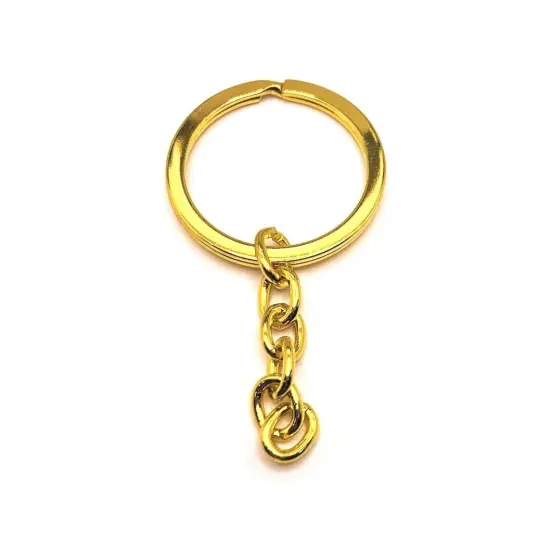 4, 20 or 50 Pieces: Gold Split Ring Key Chain Starter Base {1}