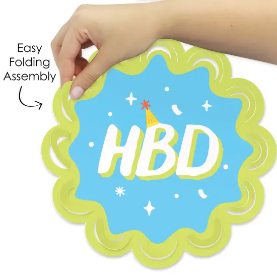 Big Dot of Happiness Party Time - Happy Birthday Party Round Table Decorations - Paper Chargers - Place Setting For 12 {6}