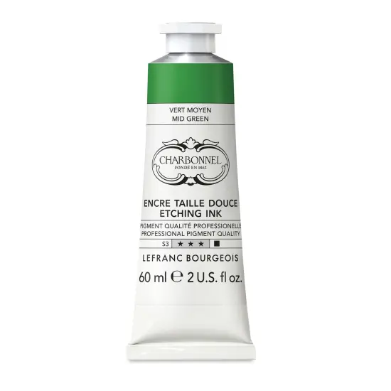 Charbonnel Etching Ink - Medium Green, 60 ml {1}