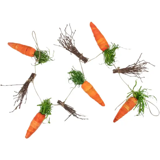 Northlight 3.25' Carrots and Twigs Artificial Easter Garland Orange {6}
