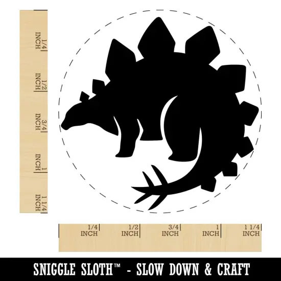 Stegosaurus the Spikey Dinosaur Rubber Stamp for Stamping Crafting Planners {1}