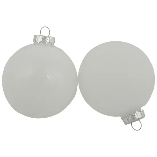 Northlight 3-Finish Christmas Glass Ball Ornaments - 3.25" (80mm) - Red and White - 96ct {4}