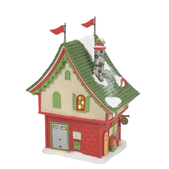 Department 56 Department 56 North Pole Lighted Christmas Jacques Jack In The Box Shop #6011411 Green {3}