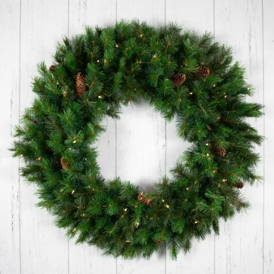 Northlight Pre-Lit Royal Oregon Pine Artificial Christmas Wreath - 24" - Clear Lights Green {5}