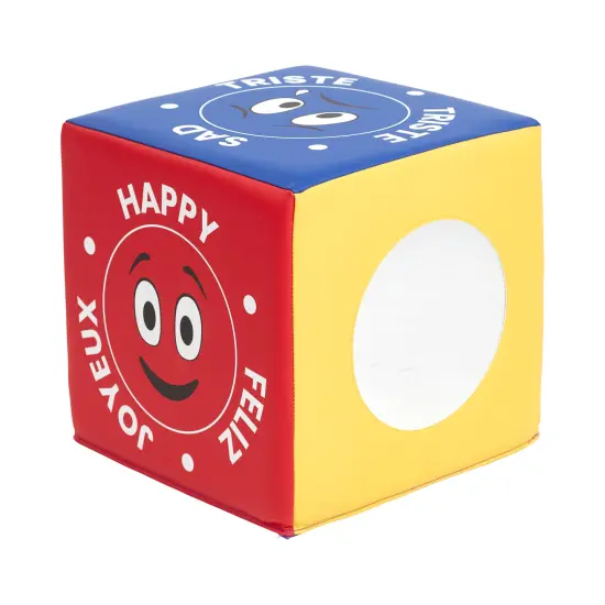 Trilingual Emotion Cube with Mirror, Social and Emotional Learning Toy Assorted {1}