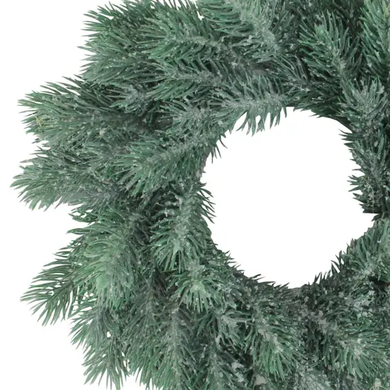 Northlight Traditional Frosted Green Pine Decorative Christmas Wreath - 12" - Unlit {4}