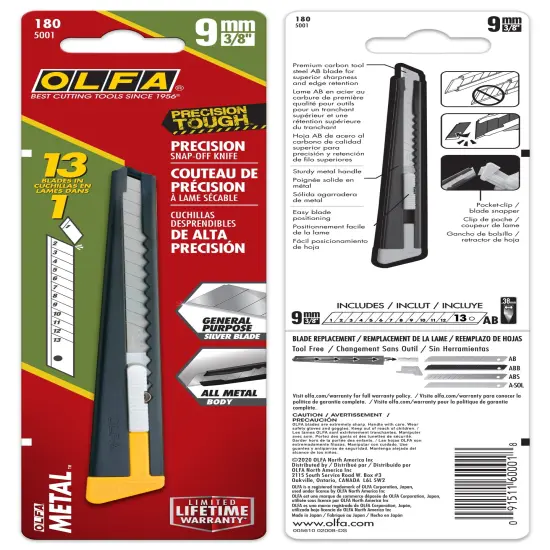 OLFA Metal Precision Utility Knife-9mm {4}