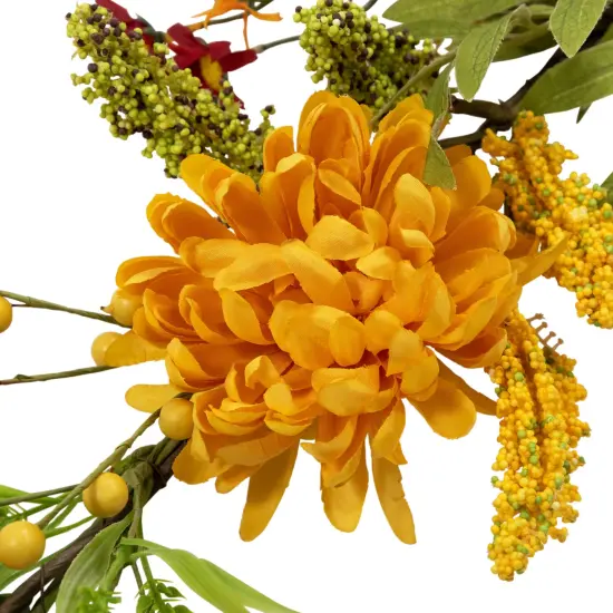 Northlight 5' x 10" Orange Peony Artificial Fall Harvest Garland, Unlit {6}