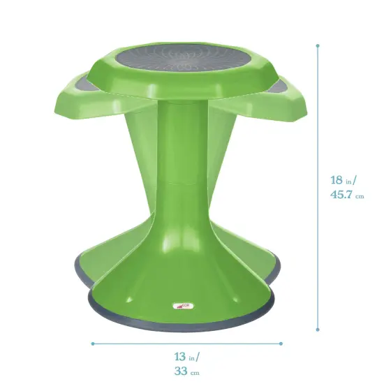 ACE Active Core Engagement Wobble Stool, Portable Flexible Seating, 18in Seat Height Grassy Green {2}