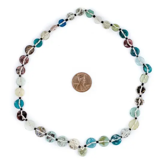 Button (Medley) Roman Glass Beads, Genuine Glass Found in Afghanistan, Matte Glass Beads for Jewelry Making, The Bead Chest {2}