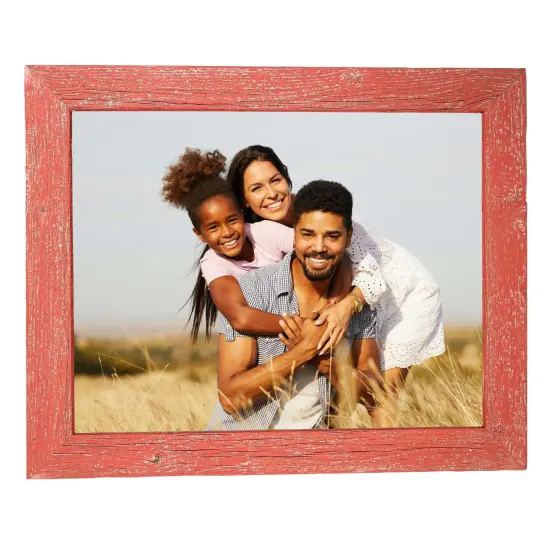 Rustic Farmhouse Standard 6 in. x 6 in. Tabletop Reclaimed Wood Picture Frame Red {4}