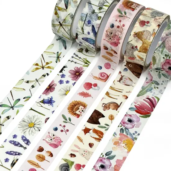 Wrapables Decorative Washi Tape for Scrapbooking, Stationery, Diary, Card Making (10 Rolls), Hello Spring {3}