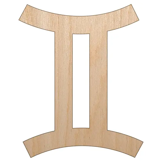 Gemini Horoscope Astrological Zodiac Sign Unfinished Wood Shape Piece Cutout for DIY Craft Projects {7}